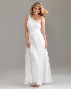 plus size white evening gowns